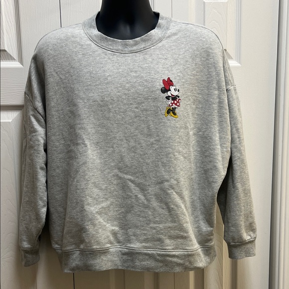 Disney Sweaters - Disney Gap X Pullover Gray Sweatshirt with Minnie Mouse Large Winter Warmth